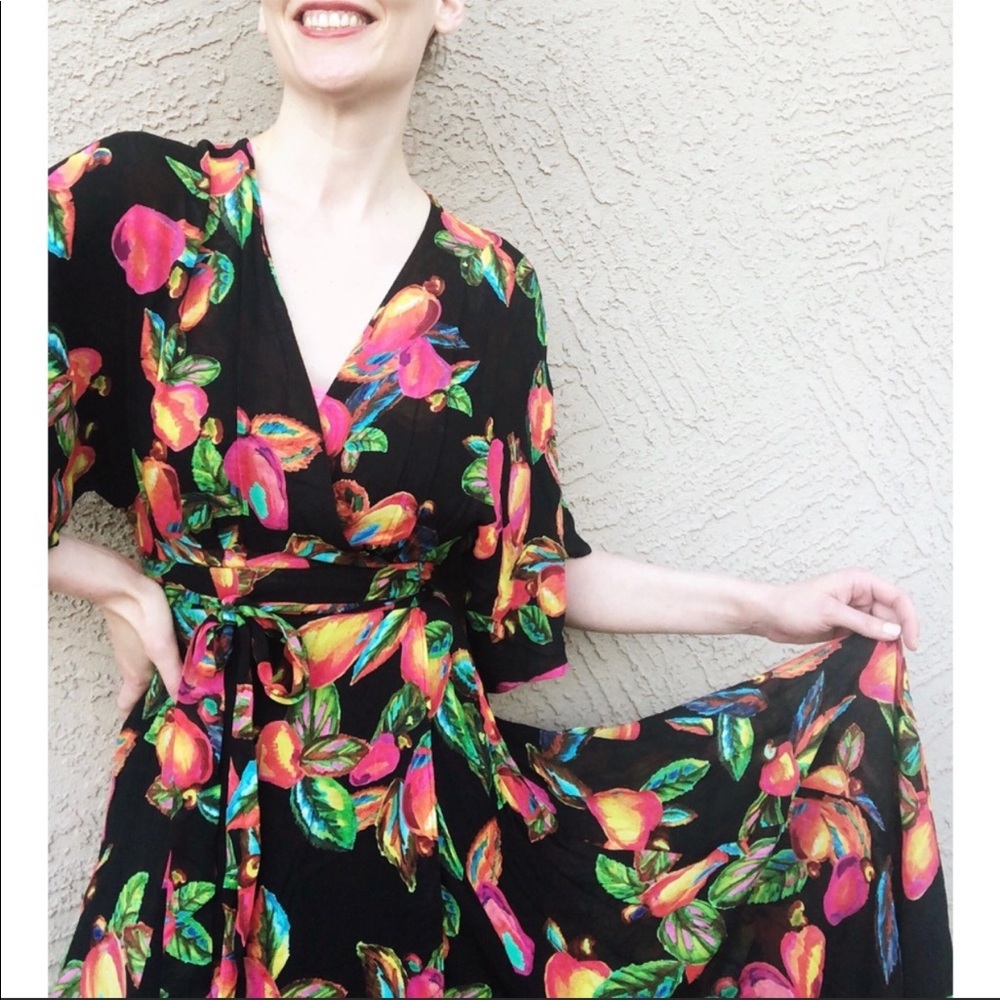 NWT Anthro/Farm Rio Cashew Wrap Maxi Dress Size M